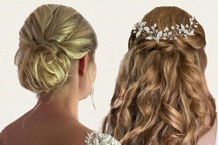 Stilfulla frisyrer med håraccessoarer – en elegant uppsättning och ett mjukt utsläppt hår